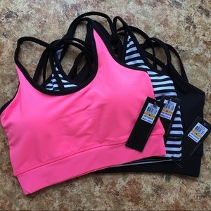 Jessica Simpson Sports Bra Set Bundle Lot New